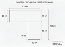 Cargar imagen en el visor de la galería, ESCRITORIO DIABLO PORTLAND L.

